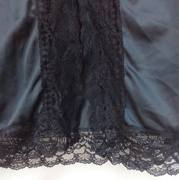 Vintage Montgomery Ward Black Nylon Half Slip 33/35 - Picture 5 of 9